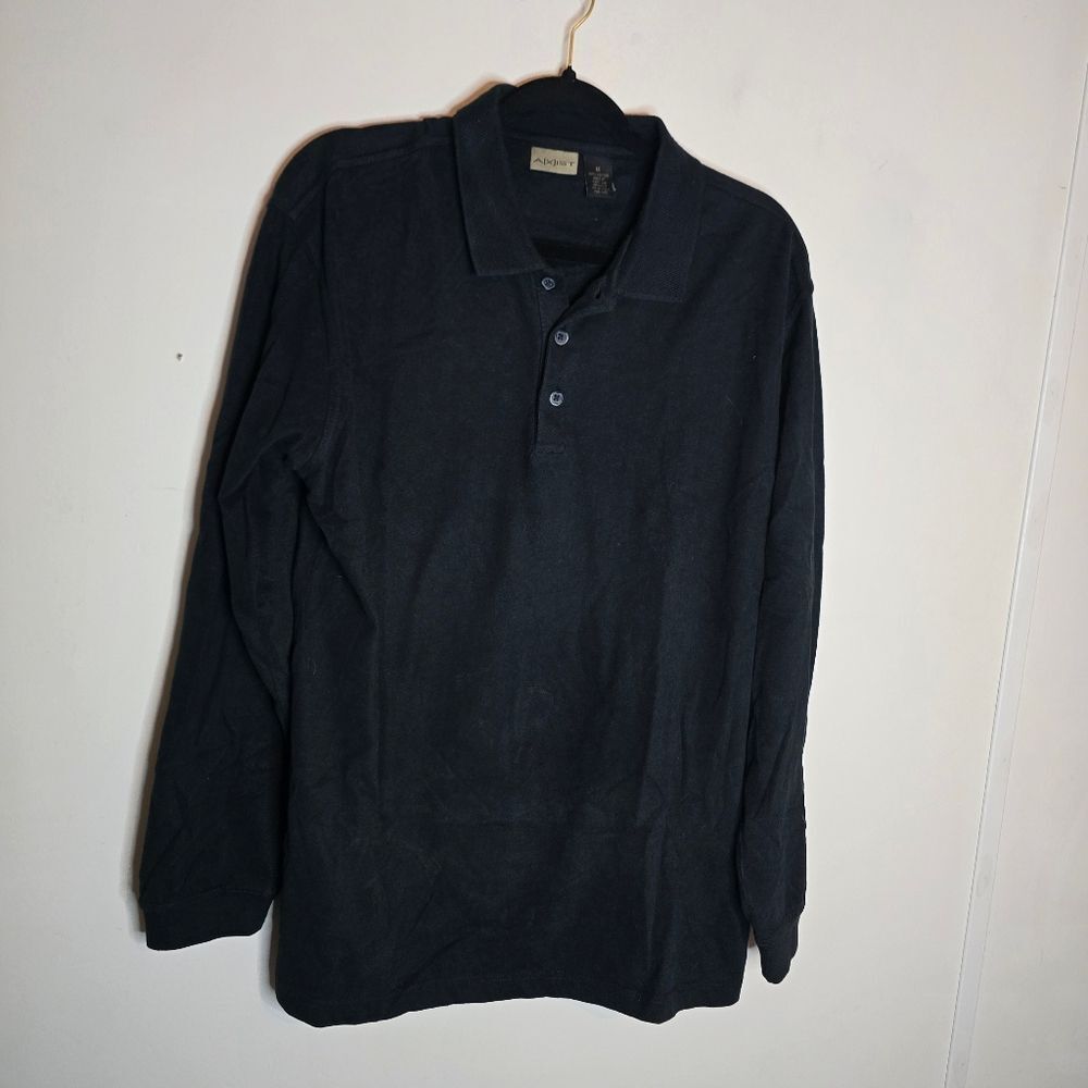 AXist Long Sleeve Black Polo Shirt Medium